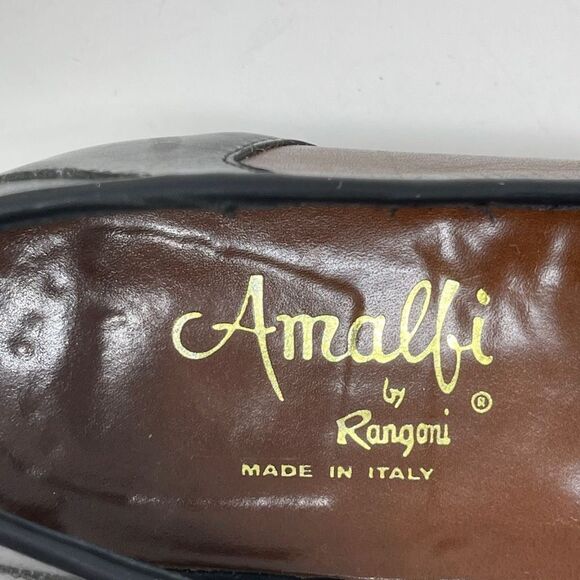 Amalfi by Rangoni Women's Narrow Slip On Loafer Shoes Black Brown Size 8 AAAA - Picture 8 of 10